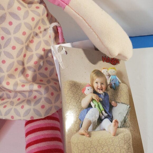 Cute HABA Cloth Red Hair Doll Green Eyes Cloth Rag Doll Soft 9" Roya - Picture 2 of 12